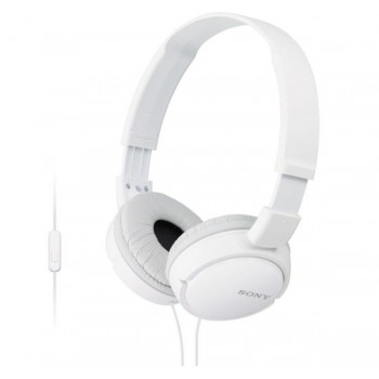 Sony (MDR-ZX110AP) - Casque d'écoute stéréo avec Microphone Blanc